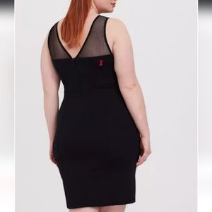 Her Universe Marvel Black Widow Black Mini Bodycon Mesh Dress